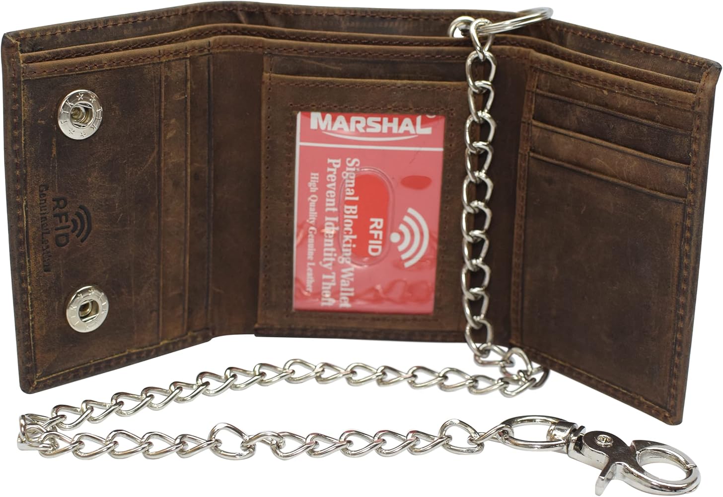 Amazon.com: Men's RFID Blocking Trifold Vintage Leather